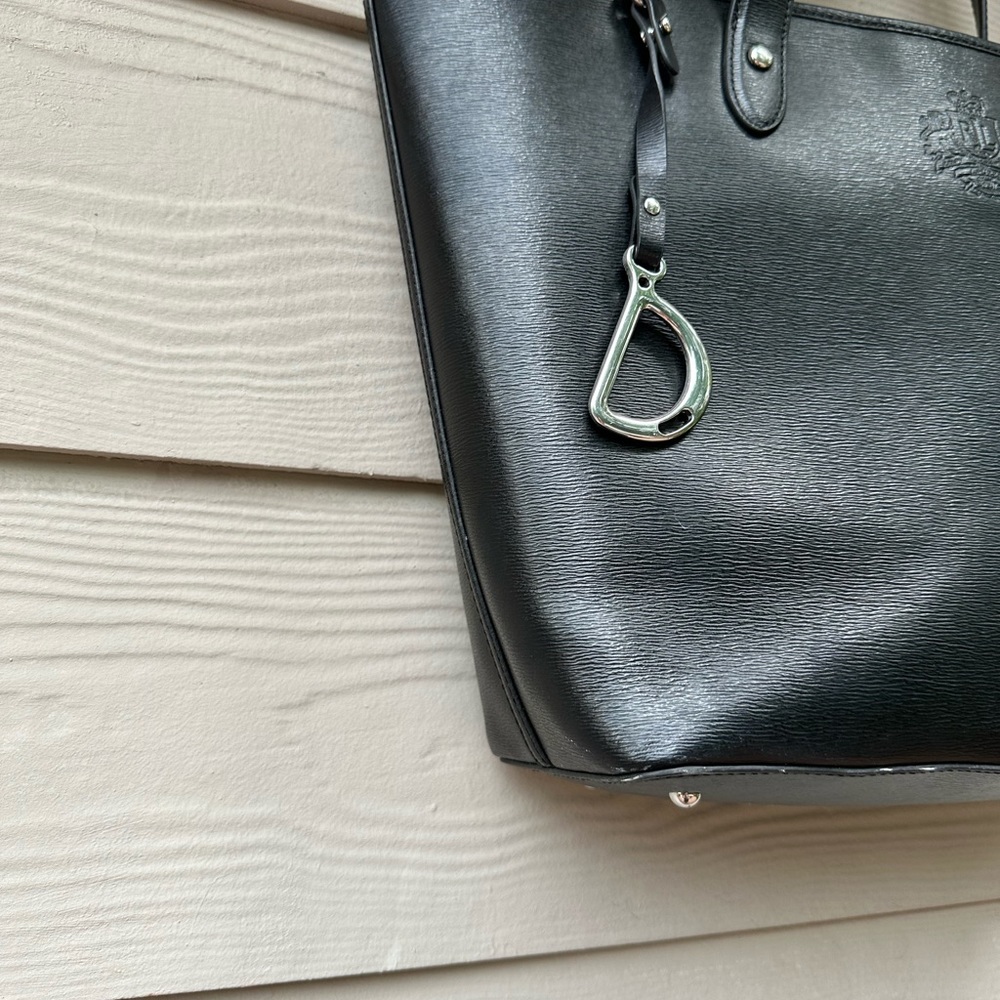 Ralph Lauren Oversize Black Leather Tote - Picture 16 of 16
